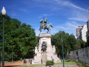 Postal: Monumento a Giuseppe Garibaldi, Plaza Italia (Buenos Aires, Argentina)