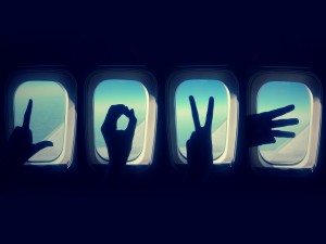 Un mensaje de amor desde un avión
