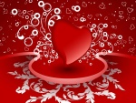 Corazón rojo desprendiendo mucho amor