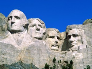 Postal: El Memorial Nacional Monte Rushmore (Dakota del Sur, Estados Unidos)