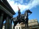 Duque de Wellington, estatua a las puertas de la Galería de Arte Moderno, en Glasgow (Escocia)