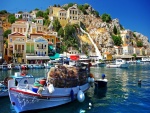 Puerto en la isla griega de Symi