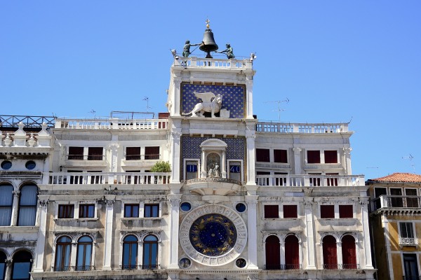 Torre dell'Orologio, en la plaza de San Marcos (Venecia, Italia)