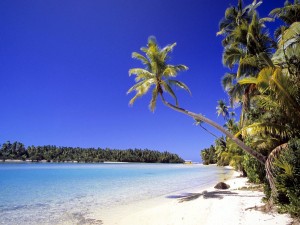 Una hermosa playa en las Islas Cook