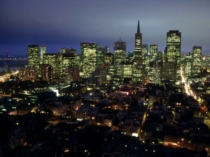 Luces de la ciudad de San Francisco, California