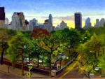 "Central park twlight" pintado por James Childs