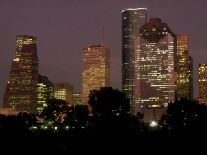 Postal: Anochecer en Houston (Estados Unidos)
