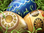 Huevos de Pascua con bonitos diseños
