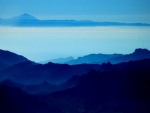 Isla de Gran Canaria (España) en azules