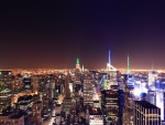 Una visión nocturna de la ciudad de Nueva York tomada desde el "Top of the Rock"