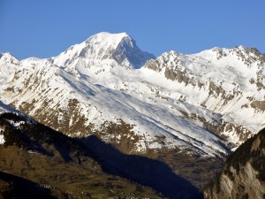 El Mont Blanc visto desde Montchavin, Les Coches, Francia