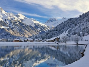 Postal: Invierno en la comuna suiza de Engelberg