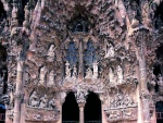 Fachada de La Sagrada Familia, en Barcelona