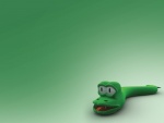 Serpiente verde de trapo