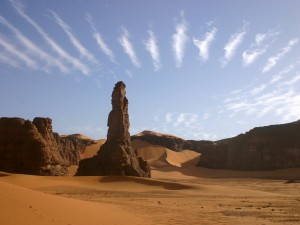 Formación rocosa en Tadrart Acacus, desierto del Sahara, Libia