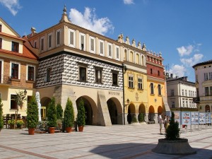Postal: Plaza del Mercado en Tarnów, Polonia