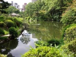 Shukkei-en, un histórico jardín japonés en Hiroshima, Japón