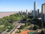 Rosario y el río Paraná (al fondo), Argentina