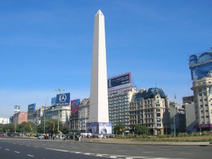 Postal: Obelisco de Buenos Aires y Plaza de la República, Argentina