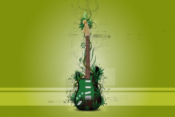 Guitarra verde