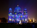 Catedral de Berlín durante el "Festival de la Luz 2012"