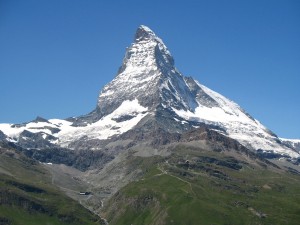 Postal: El Matterhorn visto desde Gornergrat Bahn (Suiza)