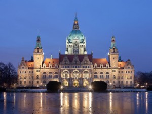 Postal: Nuevo ayuntamiento de Hannover, Alemania
