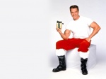 Arnold Schwarzenegger vestido de Papá Noel