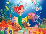 La Sirenita de Disney bailando bajo el mar