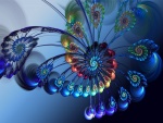 Espiral de plumas fractales