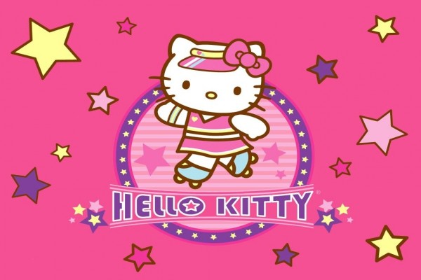 Hello Kitty sobre patines