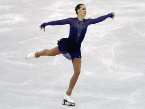Postal: Natalia Popova (Ucrania) en el Campeonato Mundial de Patinaje Artístico de 2012