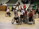 Baloncesto en silla de ruedas. Partido de la Euroliga entre el Toulouse y el Roma.