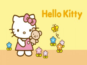 Hello Kitty en el campo