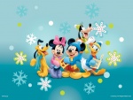 Mickey Mouse y sus amigos en invierno