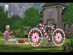 Bicicleta de colores en "Los Sims 3"