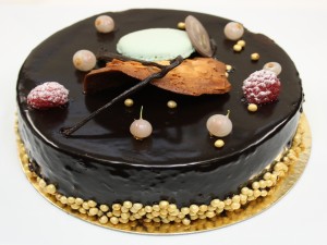 Brillante tarta de chocolate