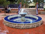 Fuente de agua en el Paseo Andaluz, en el Rosedal, Buenos Aires