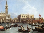 El Bucintoro regresa al Molo el día de la Ascensión, Canaletto (1730)