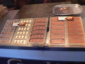 Postal: Barras de chocolate praliné