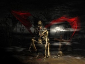 Postal: Esqueleto fantasma