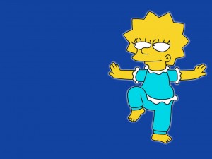 Lisa Simpson, en equilibrio