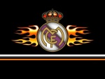 Escudo del Real Madrid en llamas