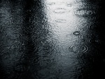 Ondas de agua formadas por la lluvia