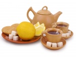Té, limones y azucarillos