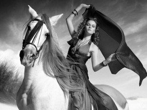 Mujer con un caballo