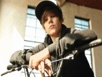 Justin Bieber en bicicleta