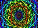 Cuadrados de colores formando una espiral