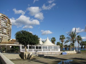 Restaurante cerca de una playa en Málaga, España