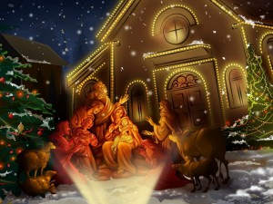 Postal: El Nacimiento de Jesús